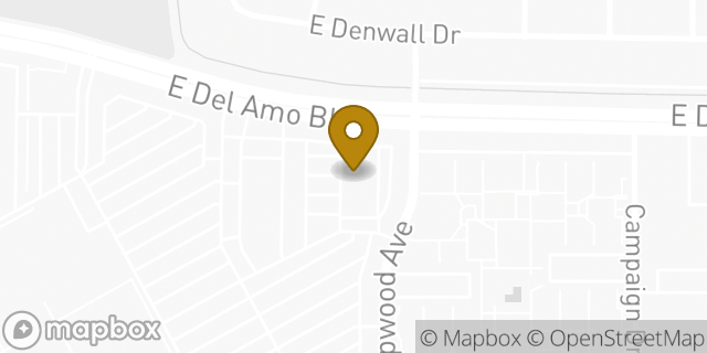 Map showing the location of Bank of America in Carson, CA 90746