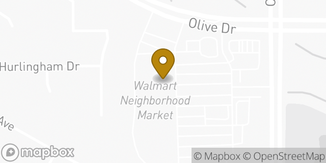 Map showing the location of Walmart Neighborhood Market in Bakersfield, CA 93312