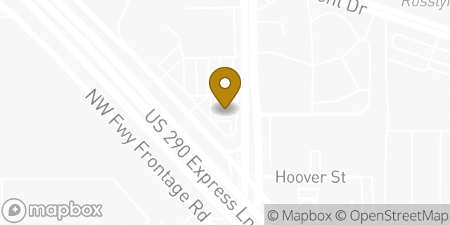 Map showing the location of Dunkin' in Houston, TX 77092