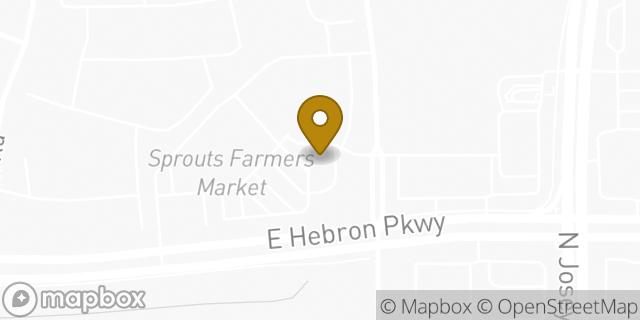 Map showing the location of Starbucks in Carrollton, TX 75010