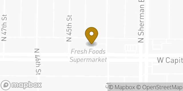 Map showing the location of Amazon Locker - Turner in Milwaukee, WI 53216