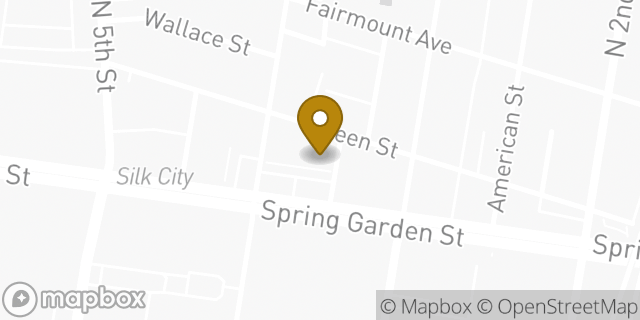 Map showing the location of Dunkin' in Philadelphia, PA 19123