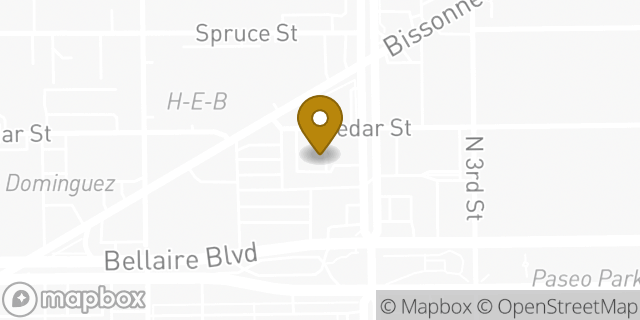 Map showing the location of Chase ATM in Bellaire, TX 77401