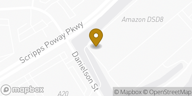Map showing the location of Amazon Locker - Interstellar in Poway, CA 92064