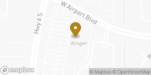 Map showing the location of Kroger in Sugar Land, TX 77498