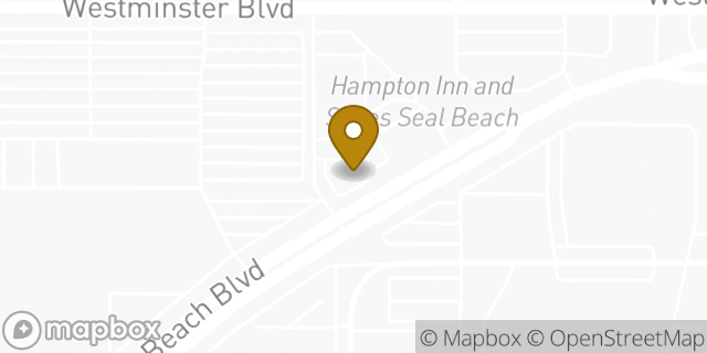 Map showing the location of Starbucks in Seal Beach, CA 90740