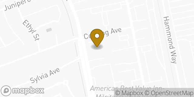 Map showing the location of Milpitas KinderCare in Milpitas, CA 95035
