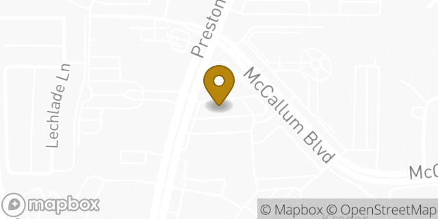 Map showing the location of McDonald's in Dallas, TX 75252