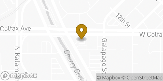 Map showing the location of Chase Bank in Denver, CO 80204