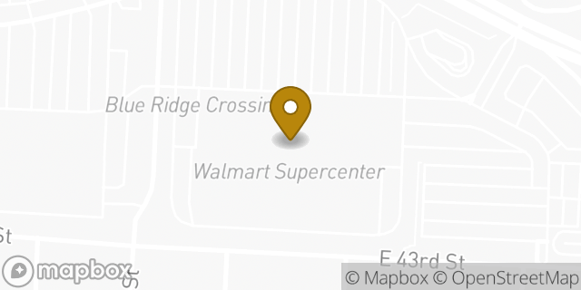 Map showing the location of Walmart in Independence, MO 64133