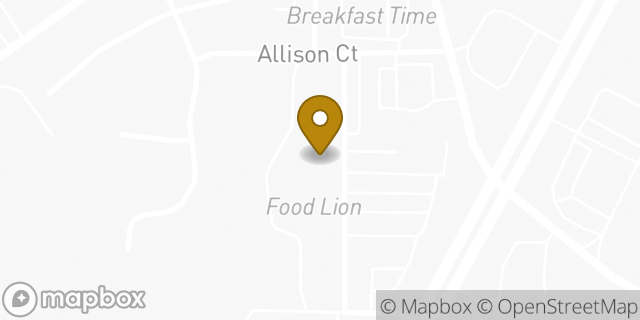 Map showing the location of AutoZone in Winston-Salem, NC 27127