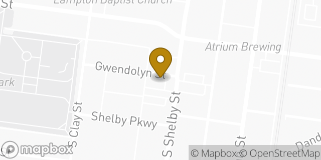 Map showing the location of Chase ATM in Louisville, KY 40203