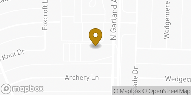 Map showing the location of The Church of Jesus Christ of Latter-day Saints in Garland, TX 75040