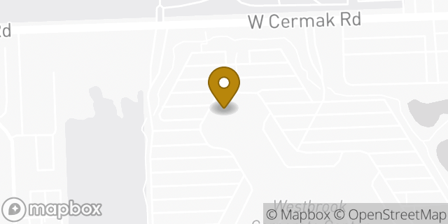 Map showing the location of Westbrook KinderCare in Westchester, IL 60154