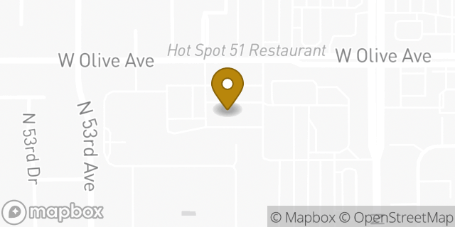 Map showing the location of Amazon Locker - Spectacle in Glendale, AZ 85302