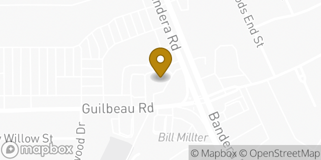Map showing the location of Buffalo Wild Wings in San Antonio, TX 78250
