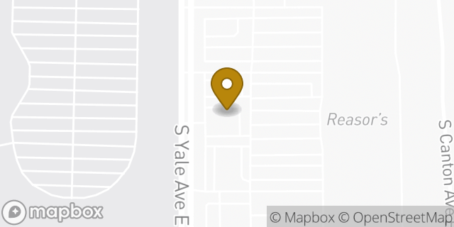 Map showing the location of Starbucks Coffee Company in Tulsa, OK 74112