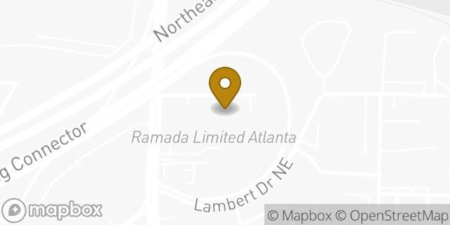 Map showing the location of Ramada Limited Atlanta in Atlanta, GA 30324