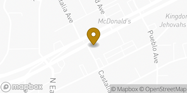 Map showing the location of AutoZone in Los Angeles, CA 90032