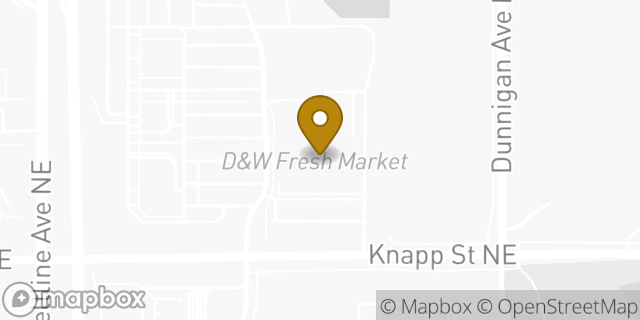 Map showing the location of Starbucks Coffee Company in Grand Rapids, MI 49525