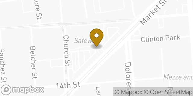 Map showing the location of Safeway in San Francisco, CA 94114