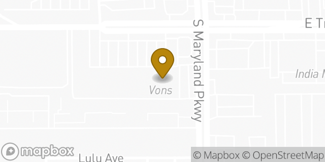 Map showing the location of Vons in Las Vegas, NV 89119