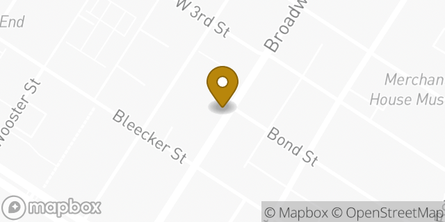 Map showing the location of Starbucks in New York, NY 10012