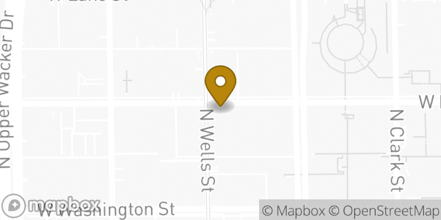 Map showing the location of Starbucks in Chicago, IL 60601