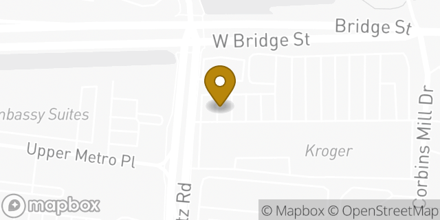 Map showing the location of ATM CVS in Dublin, OH