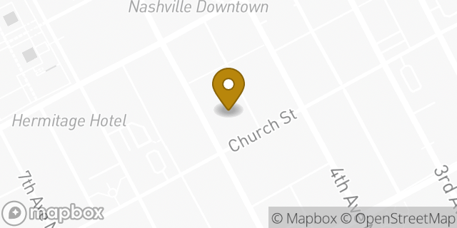 Map showing the location of Starbucks in Nashville, TN 37219