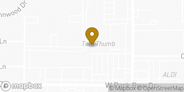 Map showing the location of Tom Thumb in Arlington, TX 76013