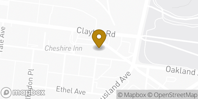 Map showing the location of Starbucks in St Louis, MO 63117