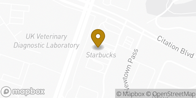 Map showing the location of Starbucks in Lexington, KY 40511