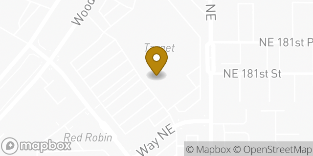 Map showing the location of Starbucks in Woodinville, WA 98072