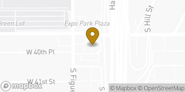 Map showing the location of McDonald's in Los Angeles, CA 90037