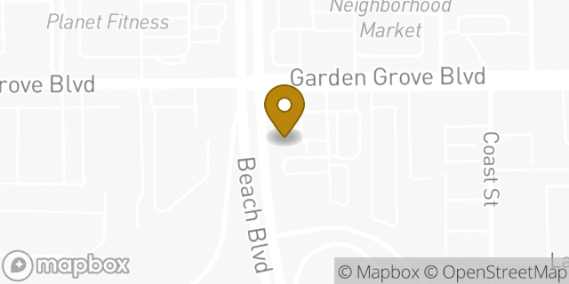 Map showing the location of Amazon Locker - Incus in Garden Grove, CA 92844