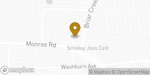 Map showing the location of Dunkin' in Charlotte, NC 28205