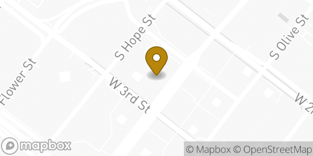 Map showing the location of Olive Garden in Los Angeles, CA 90012