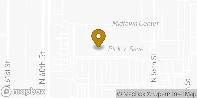 Map showing the location of Planet Fitness in Milwaukee, WI 53216