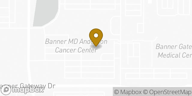 Map showing the location of Banner Health in Gilbert, AZ 85234