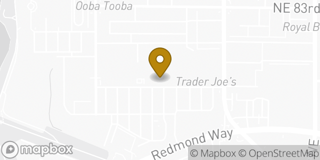Map showing the location of Starbucks in Redmond, WA 98052