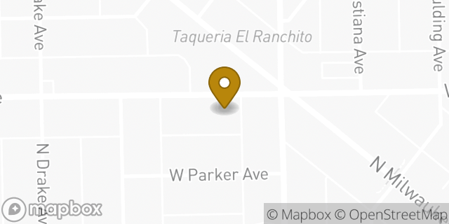 Map showing the location of Dunkin' in Chicago, IL 60647