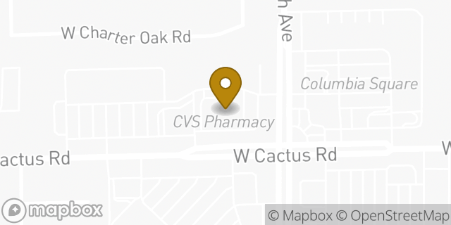 Map showing the location of ATM CVS in Peoria, AZ