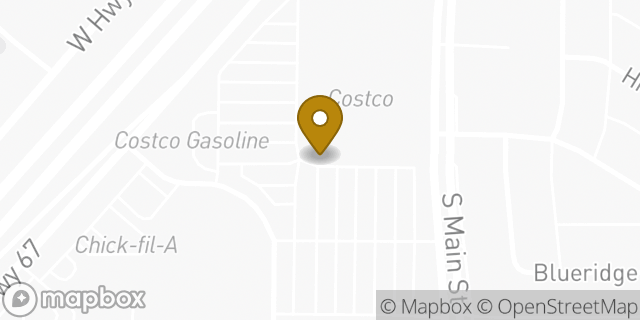 Map showing the location of Costco in Duncanville, TX 75137