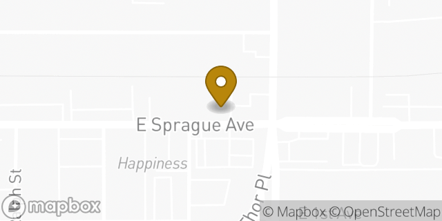 Map showing the location of Subway in Spokane, WA 99202