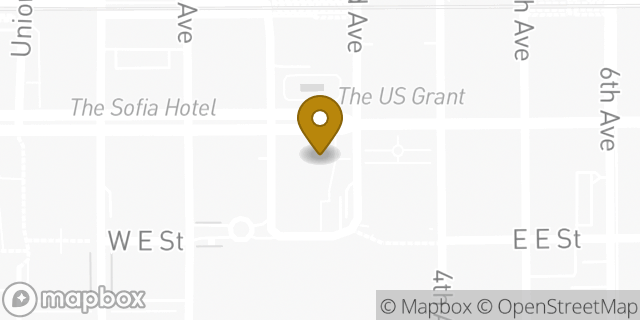 Map showing the location of Amazon Locker - Casoli in San Diego, CA 92101
