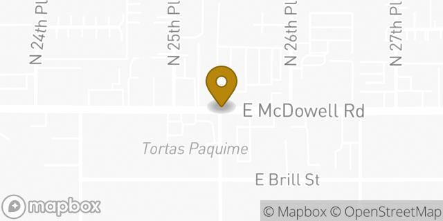 Map showing the location of AutoZone in Phoenix, AZ 85008