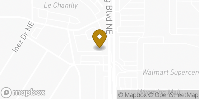 Map showing the location of Subway in Albuquerque, NM 87112