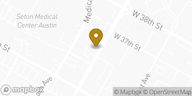 Map showing the location of Bank of America in Austin, TX 78705