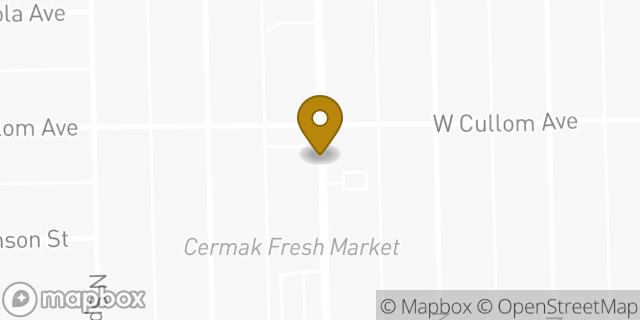 Map showing the location of AutoZone in Chicago, IL 60618